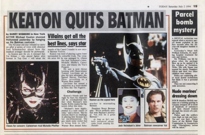 迈克尔·基顿久违30年重新披上蝙蝠侠披风！透露他为何接演 《闪电侠》，和不看超级英雄电影的原因——