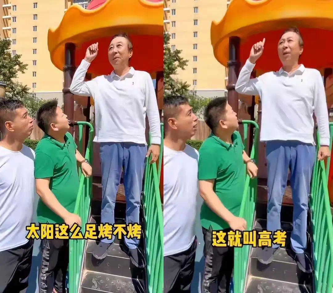 冯巩65岁啦，头发都白了，还在给学生们鼓劲呢！