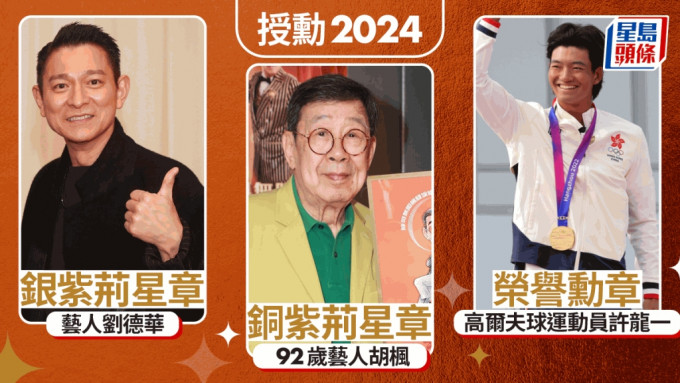 刘德华荣获银紫荆星章，港府表彰，502位同道共庆荣耀！