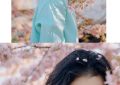 吴倩穿蓝色裙子回武汉看樱花，美得像个小精灵缩略图