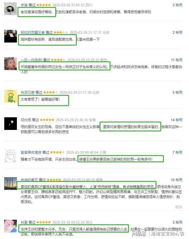 本来以为这部剧很烂，没想到开播一天口碑就爆了，国产都市剧又有新高度了！