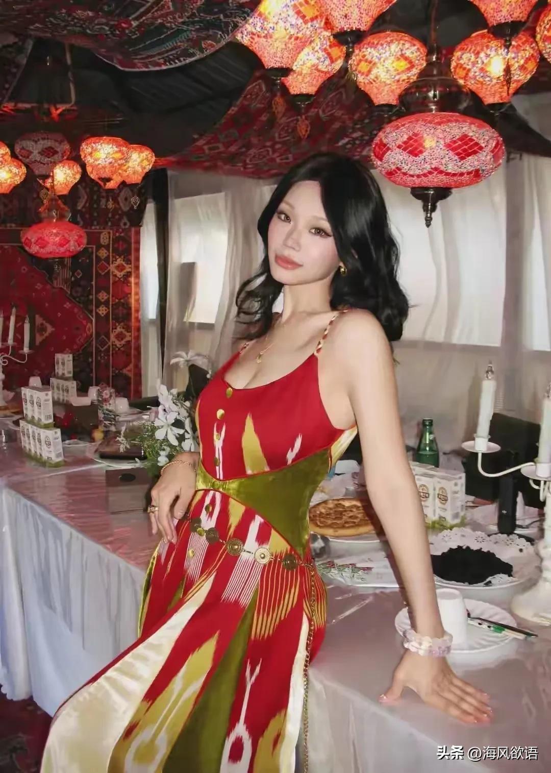 万妮达新疆婚礼首晒跨国恋情 155cm说唱女王穿民族长裙惊艳全场