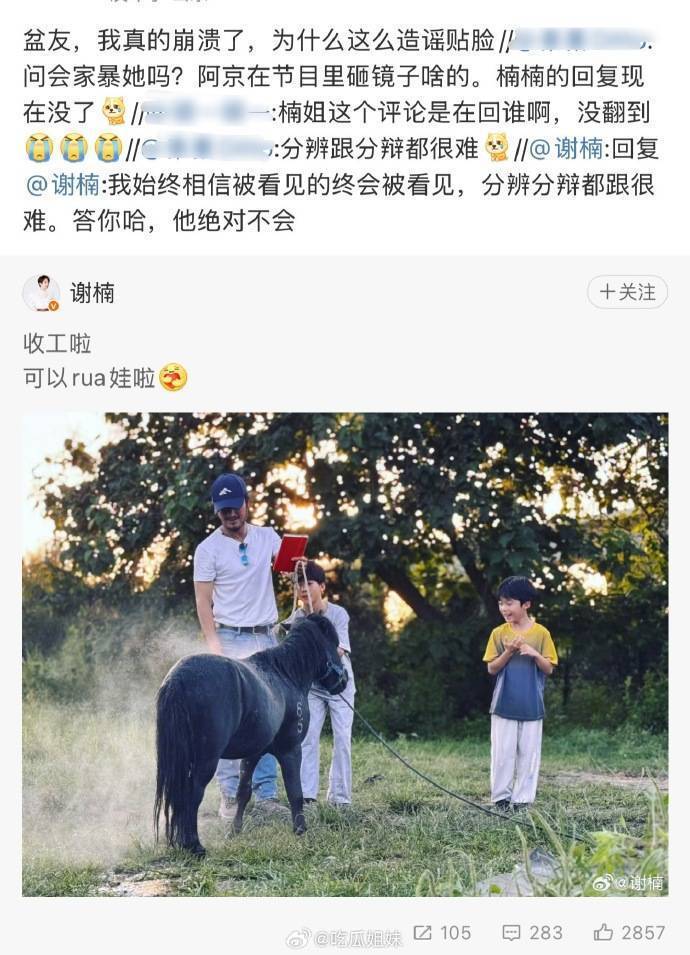 谢楠回应网友：吴京绝对不可能家暴