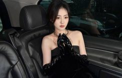 白鹿穿黑色抹胸裙也太飒了，随手一拍都这么有feel缩略图